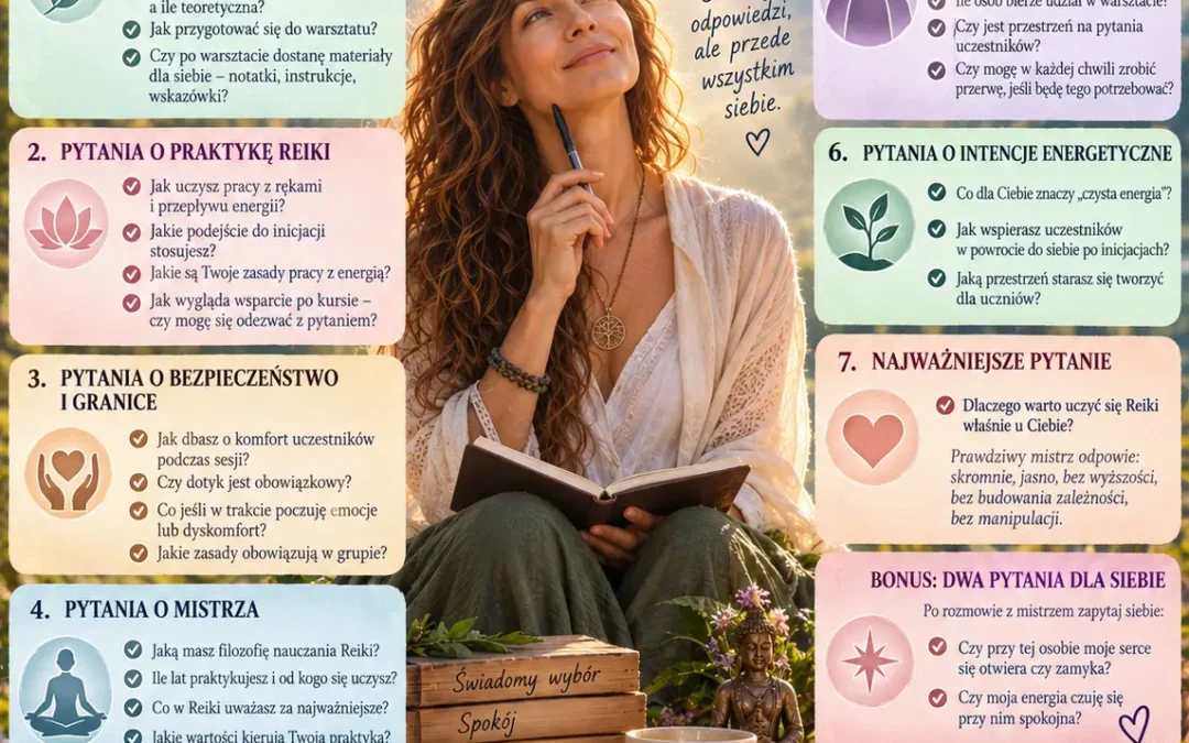 Lista pytań do mistrza Reiki przed warsztatem